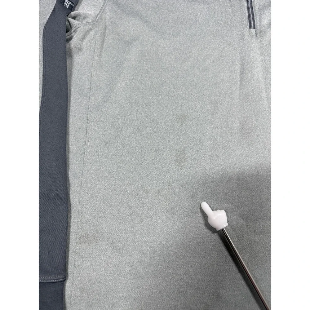 Nike Golf Dri-FIT Pullover Mens XL Gray 1/4 Zip Long Sleeve Golf Top Travertine